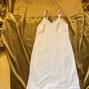 Vintage yellow Lace Trim Slip